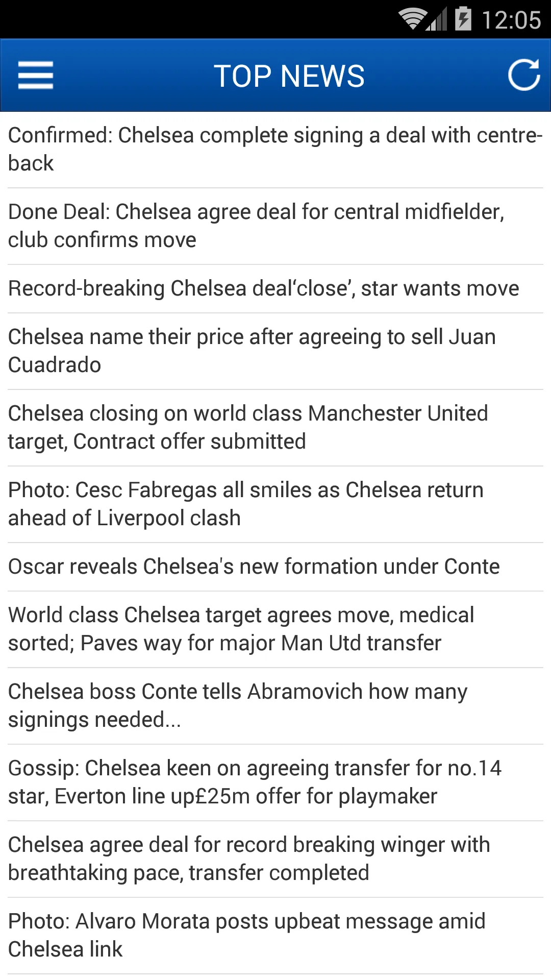 Latest News for Chelsea | Indus Appstore | Screenshot