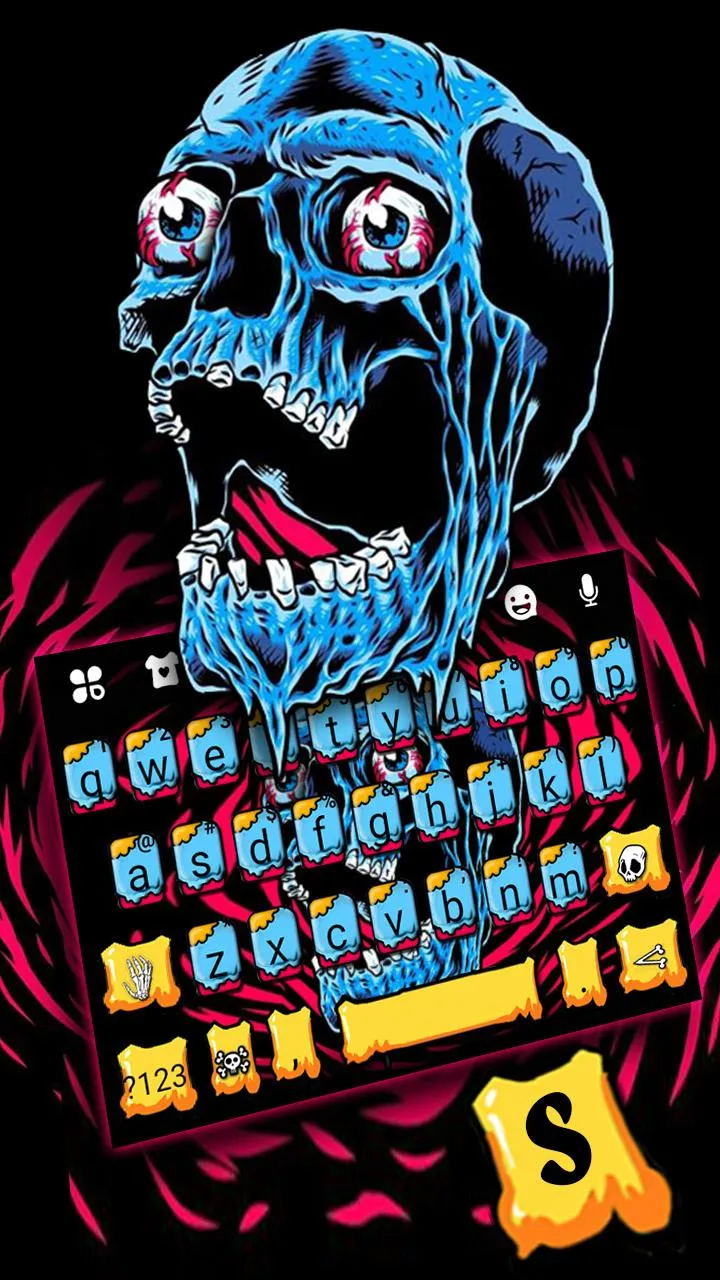 Scary Skull Graffiti Keyboard  | Indus Appstore | Screenshot