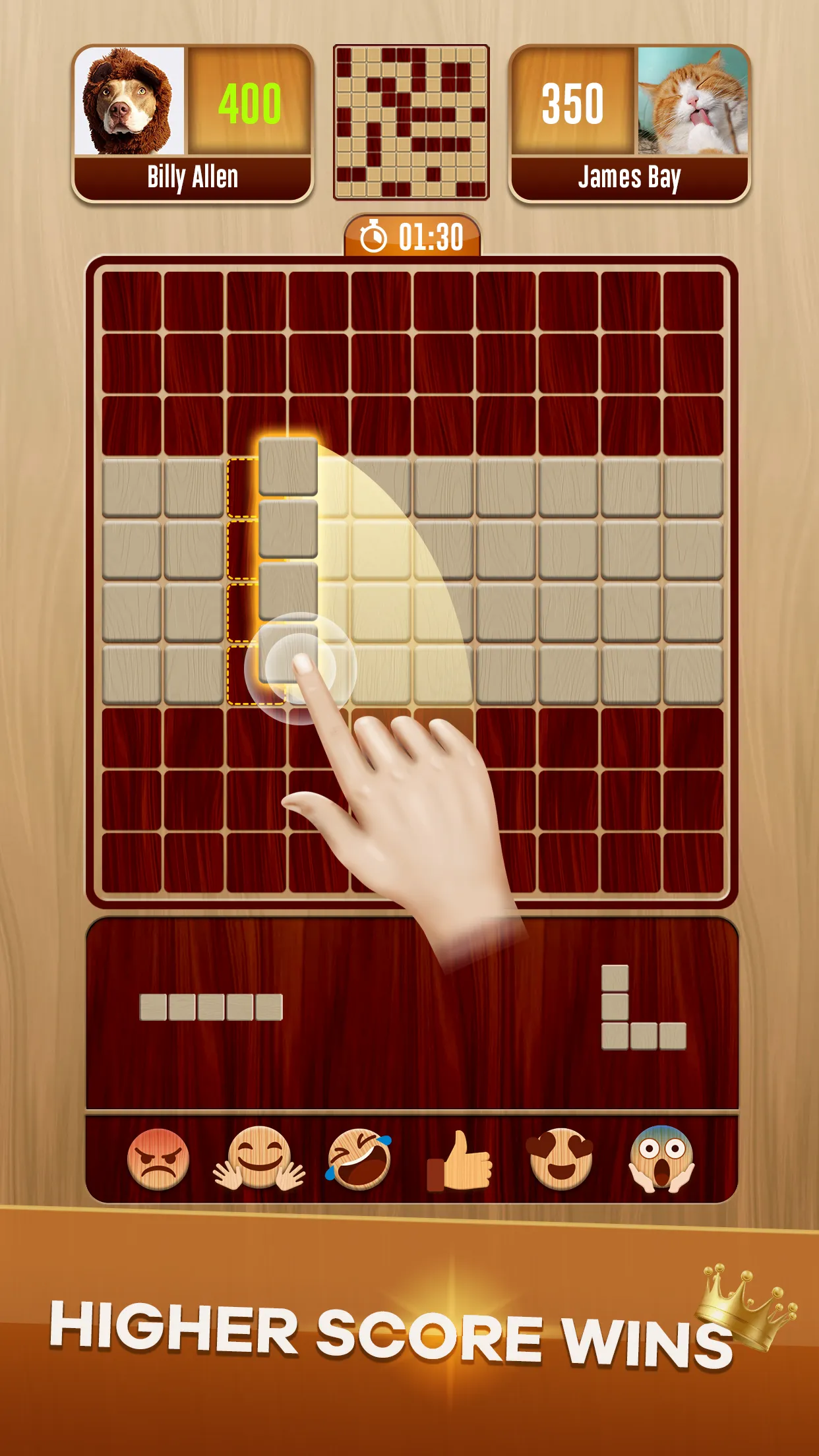 Woody Battle Block Puzzle Dual | Indus Appstore | Screenshot