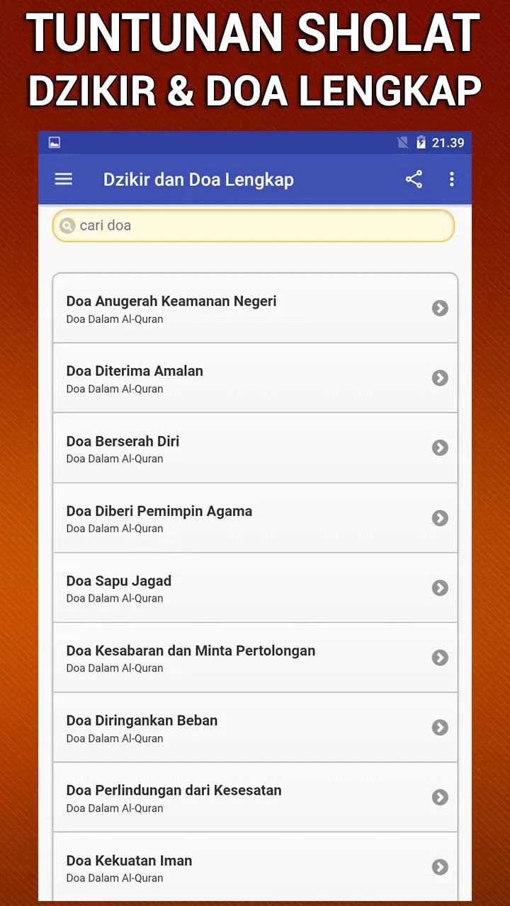 Dzikir dan Doa Setelah Sholat  | Indus Appstore | Screenshot