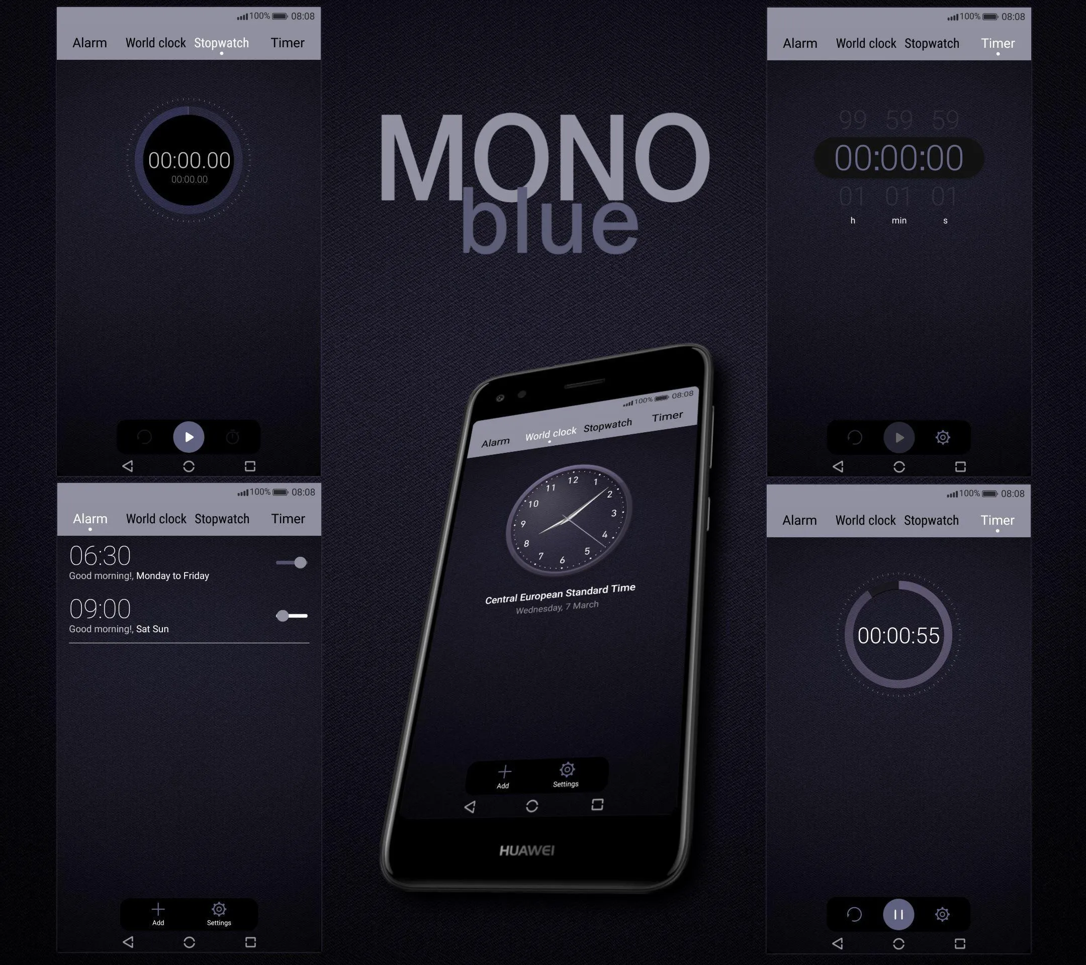 [EMUI 5/8]Mono Blue Theme | Indus Appstore | Screenshot