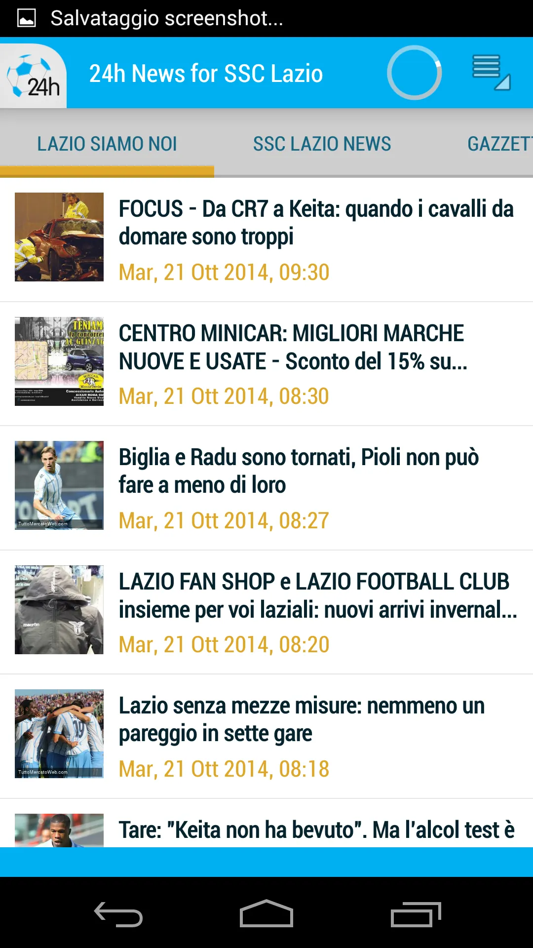 Lazio 24h | Indus Appstore | Screenshot