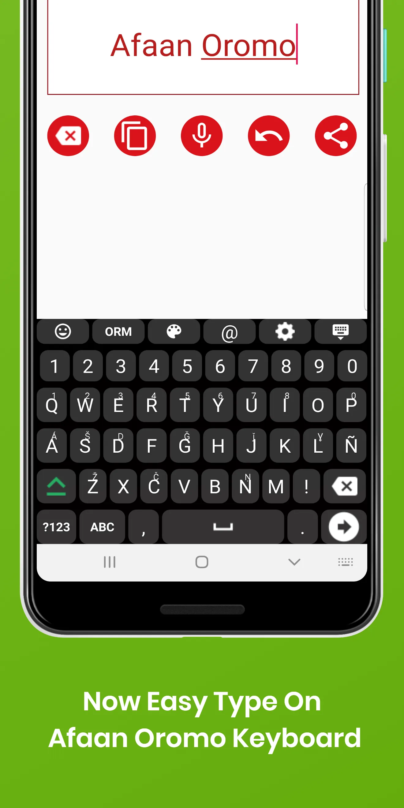 Afaan Oromoo English Keyboard | Indus Appstore | Screenshot