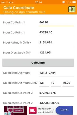 Calc Coordinate | Indus Appstore | Screenshot