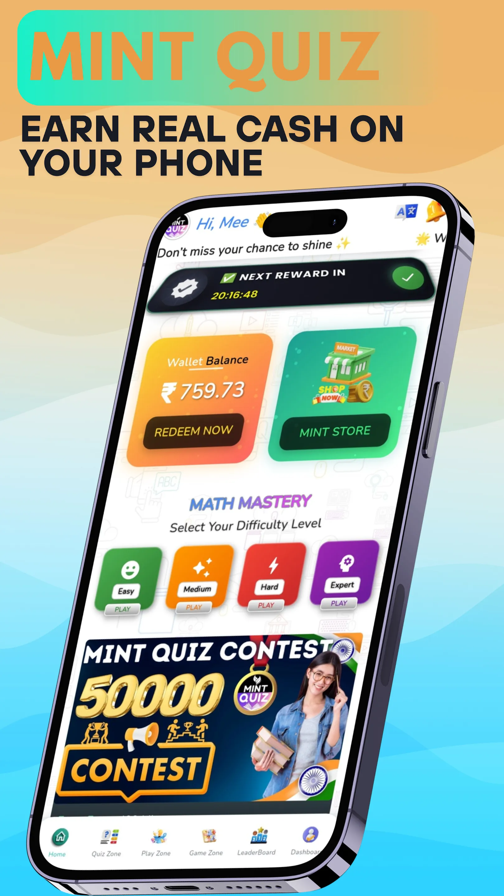 MintQuiz: Earn Money & Rewards | Indus Appstore | Screenshot