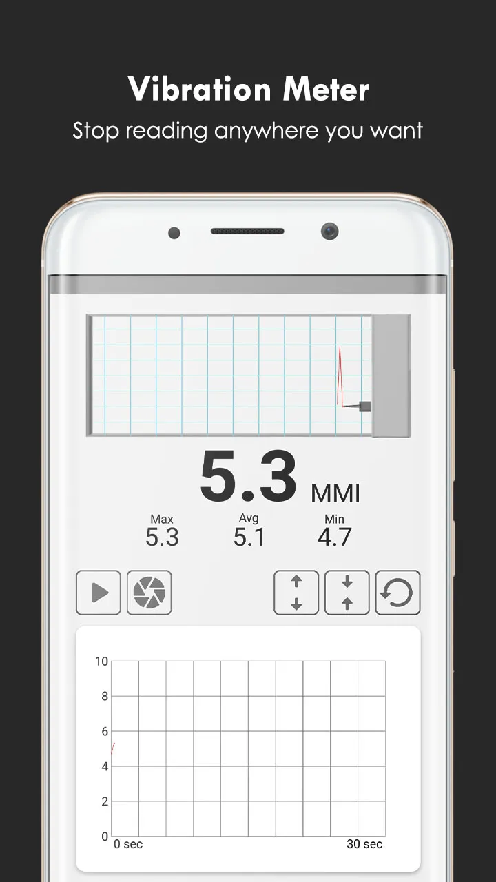 Seismometer Vibration Meter | Indus Appstore | Screenshot