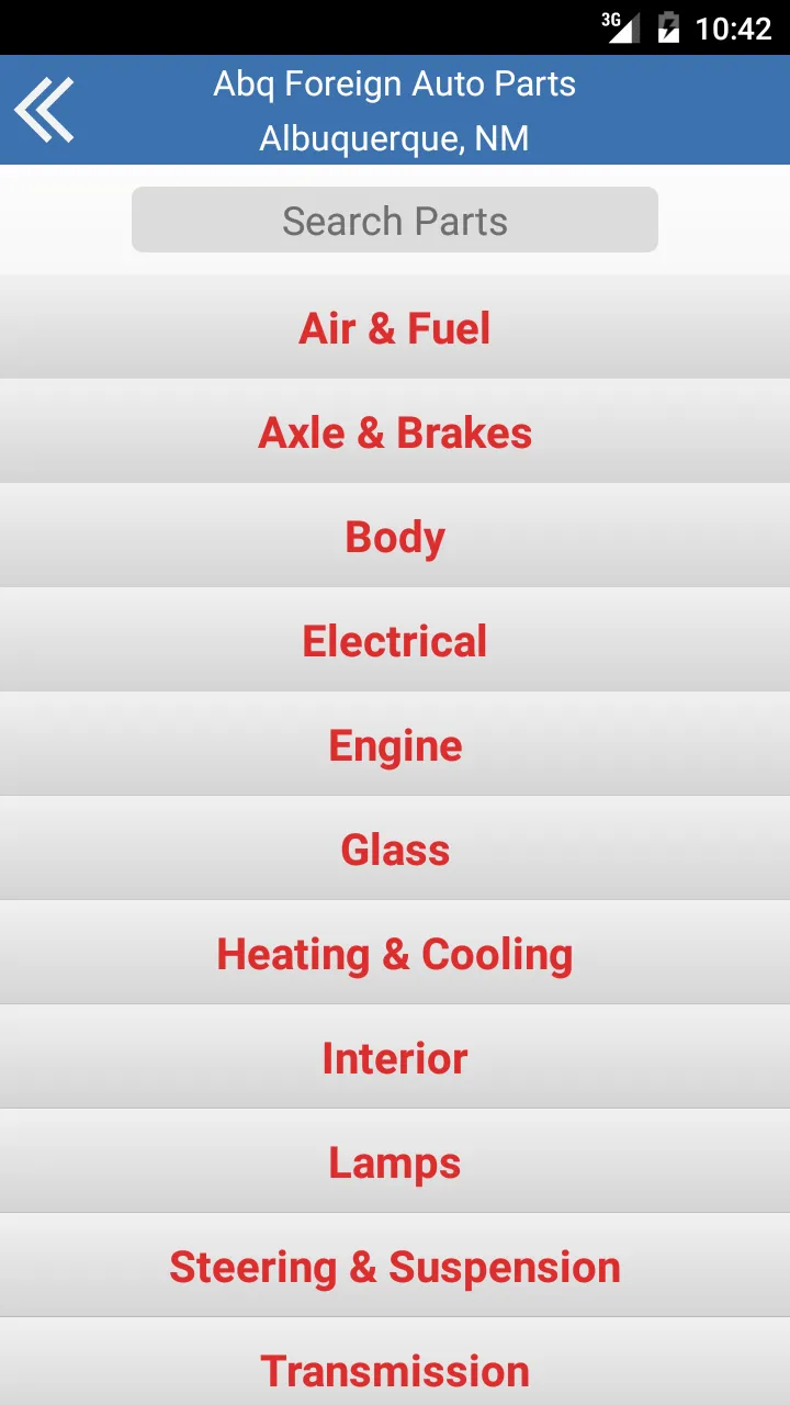 Albuquerque Foreign Auto Parts | Indus Appstore | Screenshot