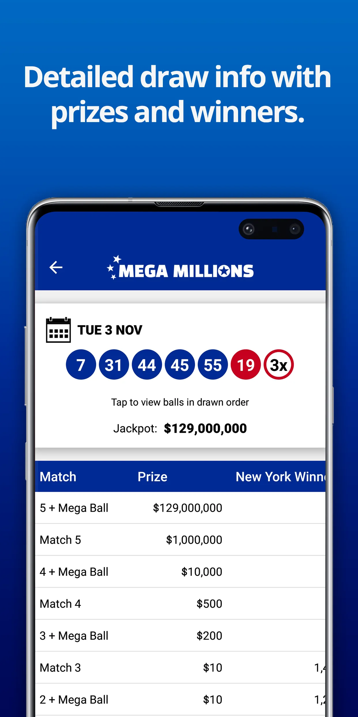 Mega Millions Numbers | Indus Appstore | Screenshot