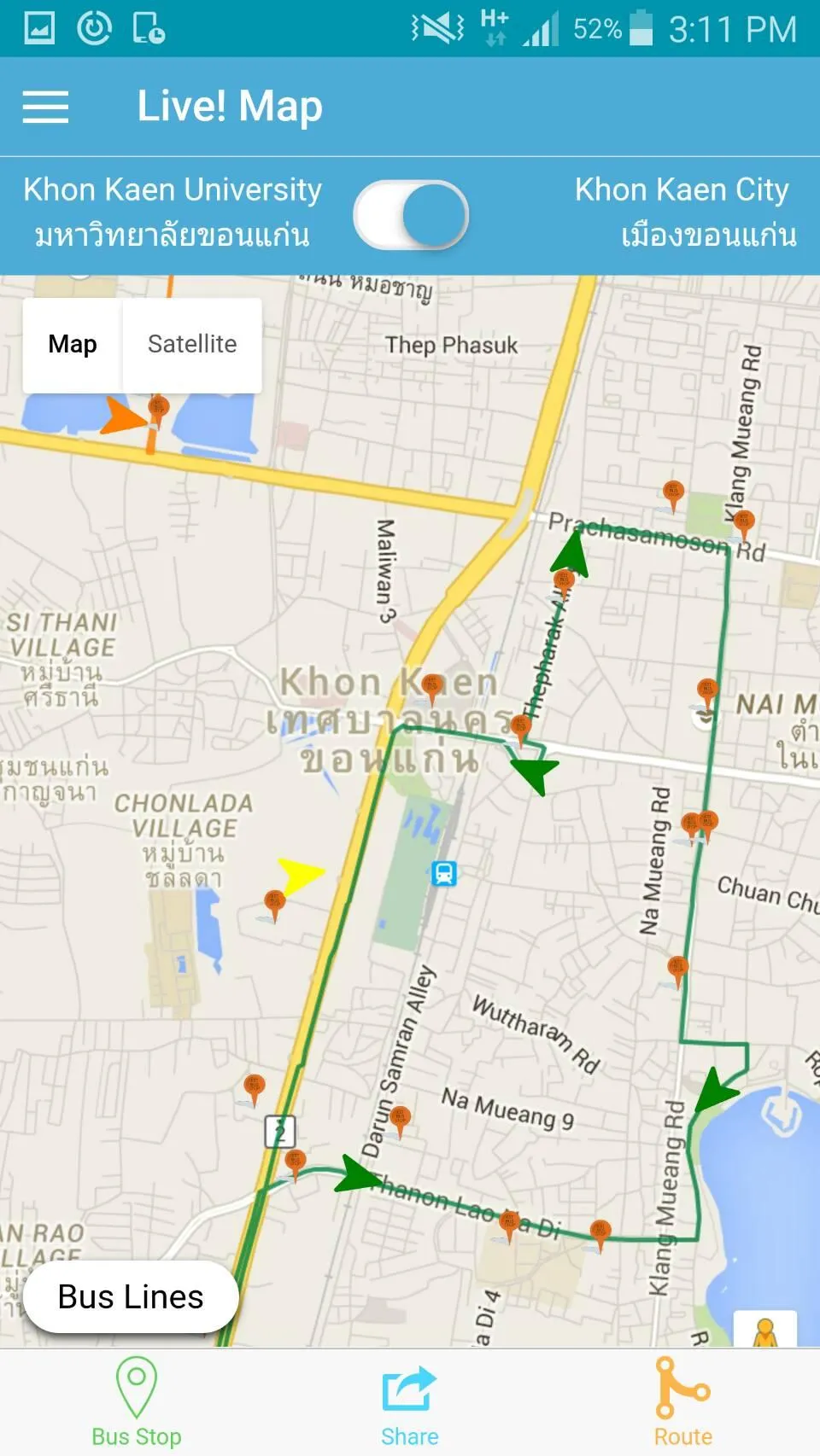 KKU Transit | Indus Appstore | Screenshot