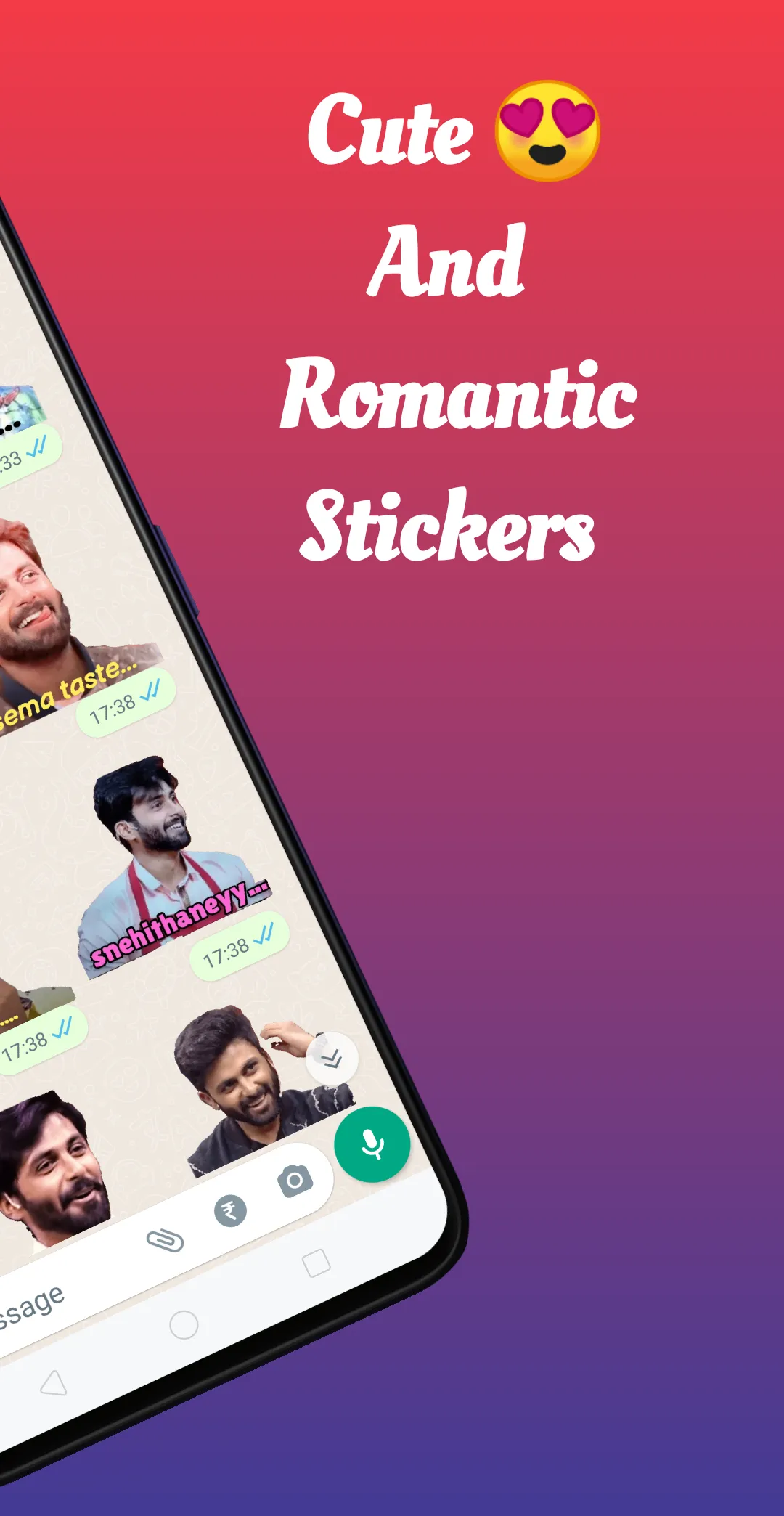 Ashwin Sivaangi Love Stickers | Indus Appstore | Screenshot