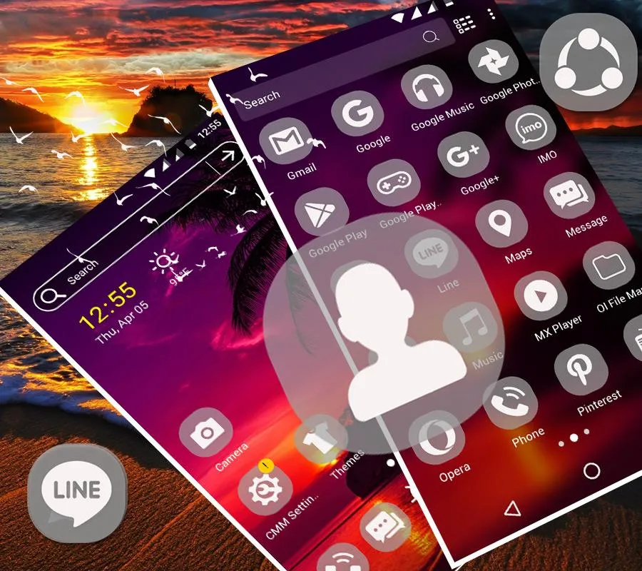 Sunset Launcher Theme | Indus Appstore | Screenshot