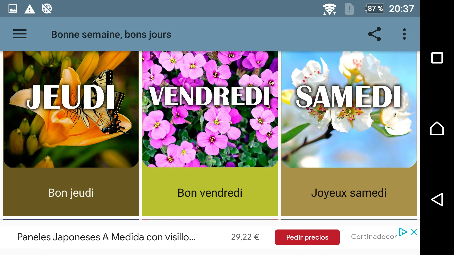 Une semaine merveilleuse jours | Indus Appstore | Screenshot