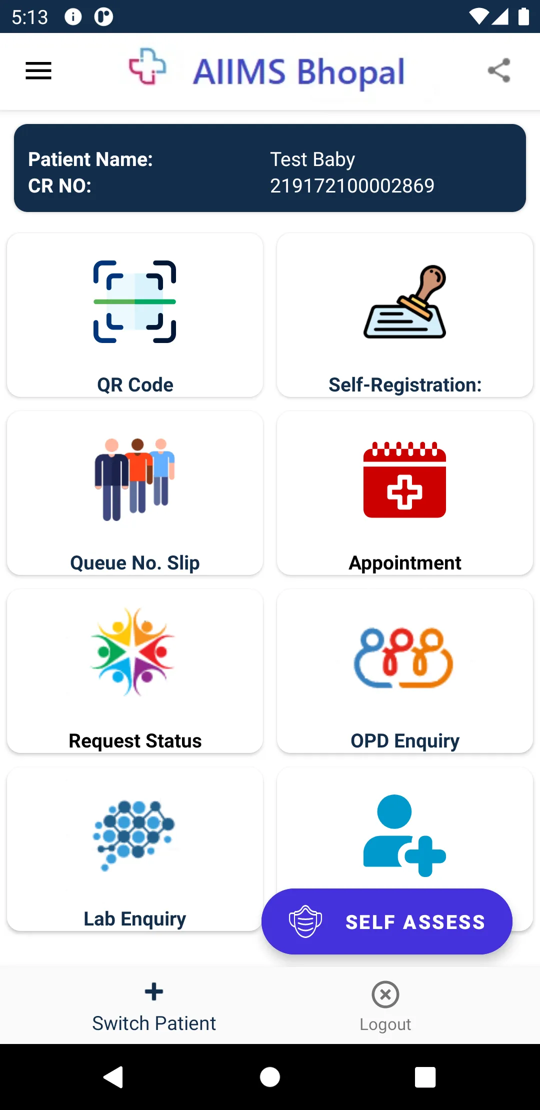 AIIMS Bhopal Swasthya | Indus Appstore | Screenshot