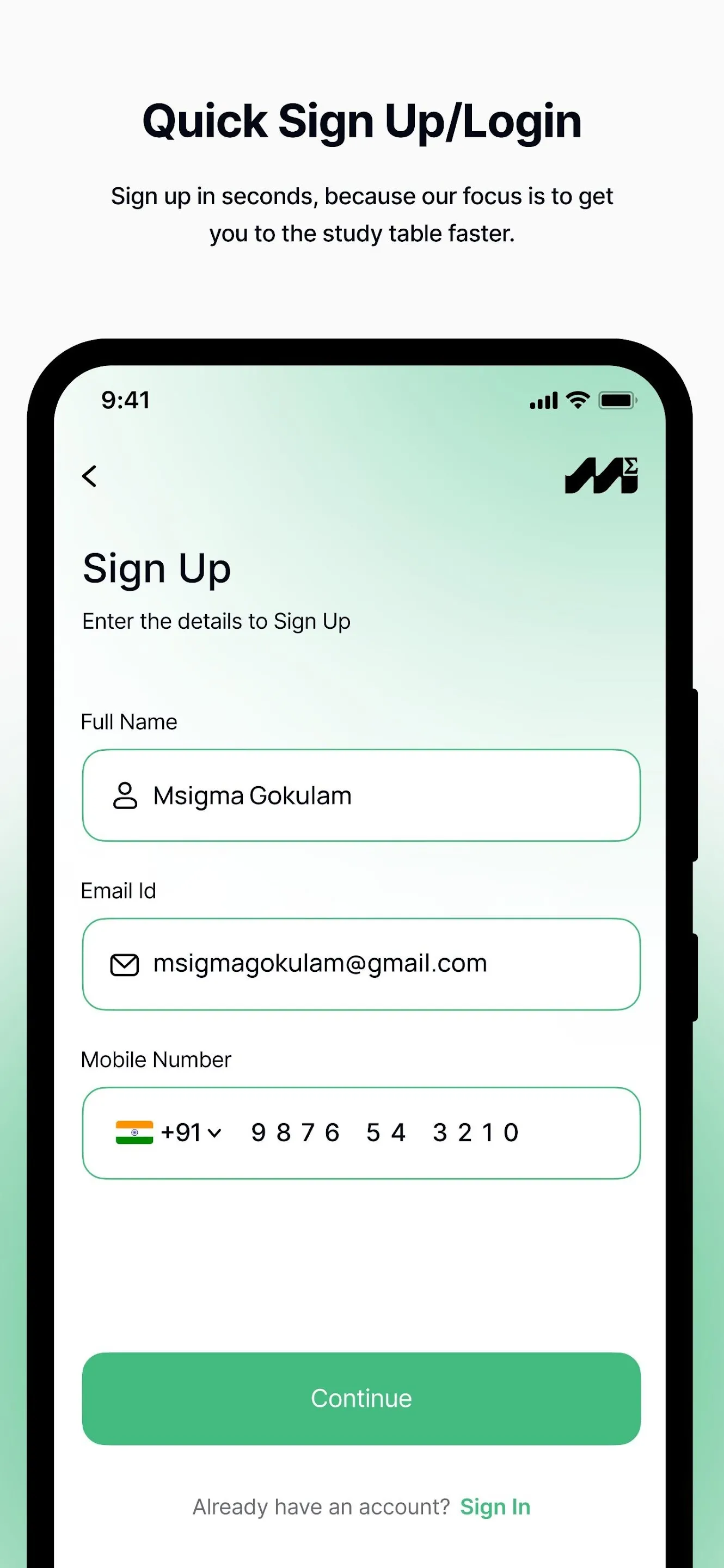 MSigma Gokulam | Indus Appstore | Screenshot
