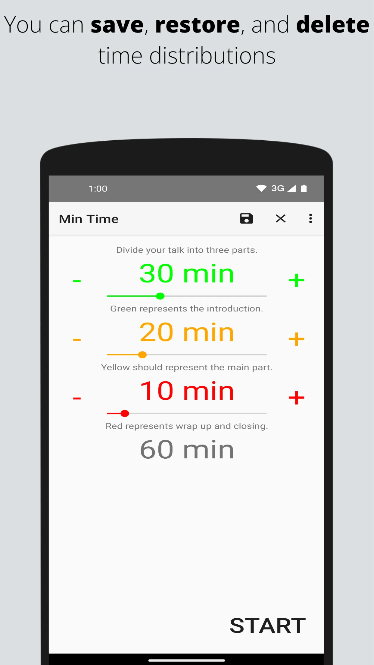 Min Time - simple talk timer | Indus Appstore | Screenshot