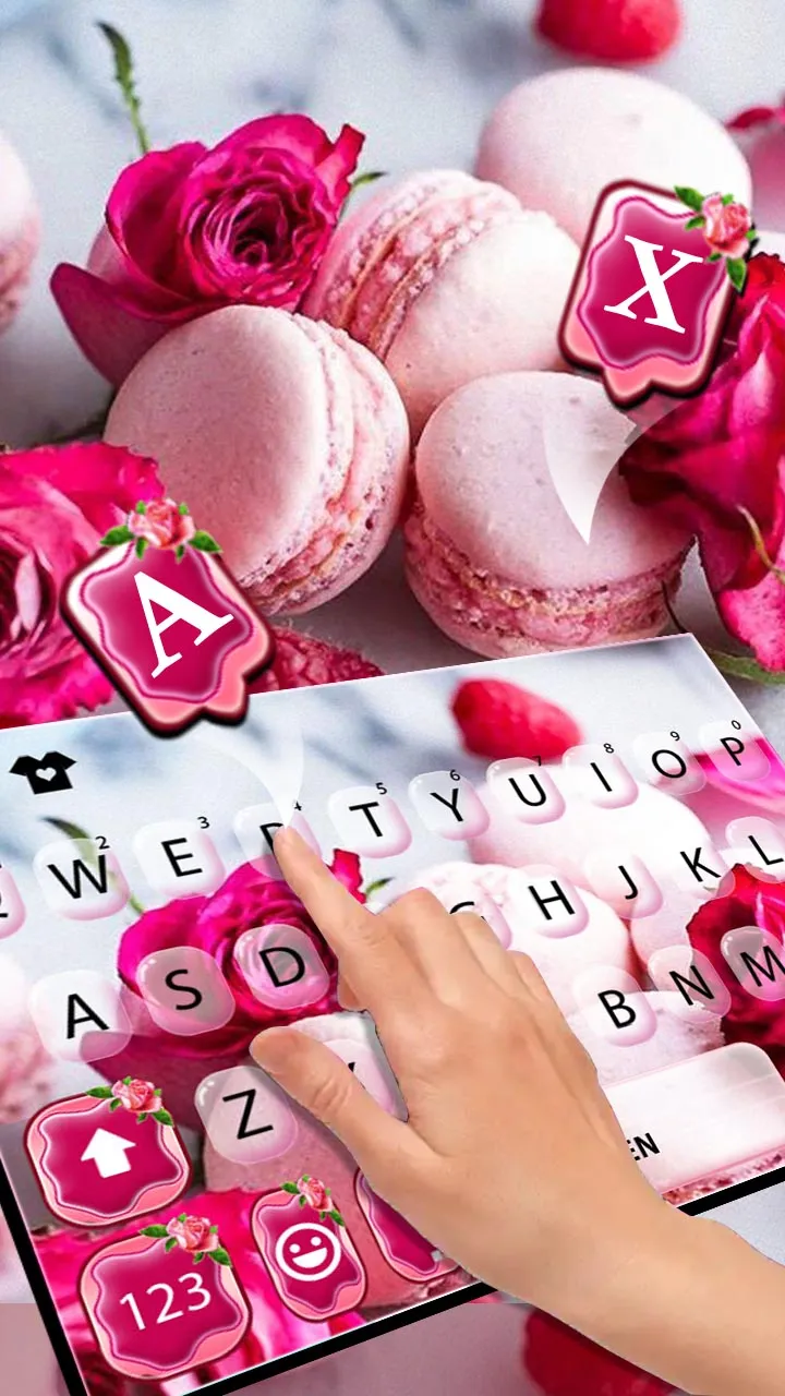 Rose Pink Macaroon Keyboard Ba | Indus Appstore | Screenshot