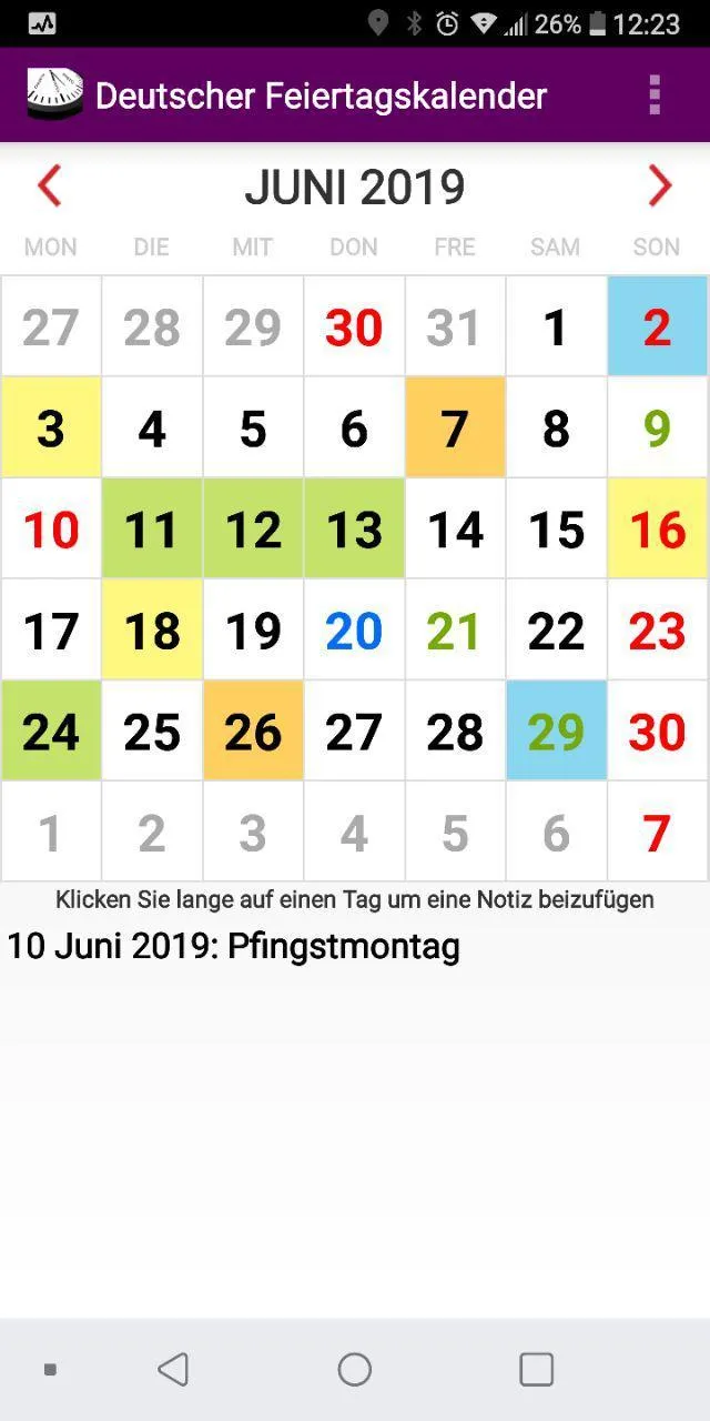 Deutsch Kalender 2023 | Indus Appstore | Screenshot