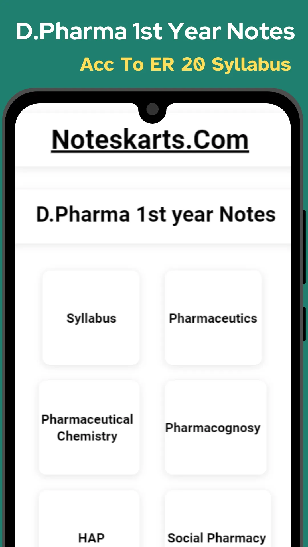 Noteskarts D.Pharma Notes | Indus Appstore | Screenshot