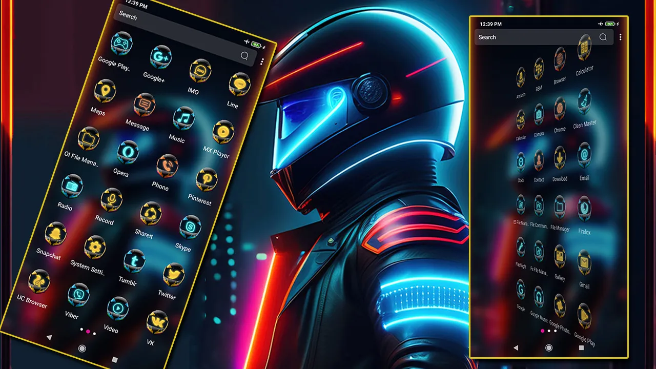 Neon Bike Rider Theme | Indus Appstore | Screenshot