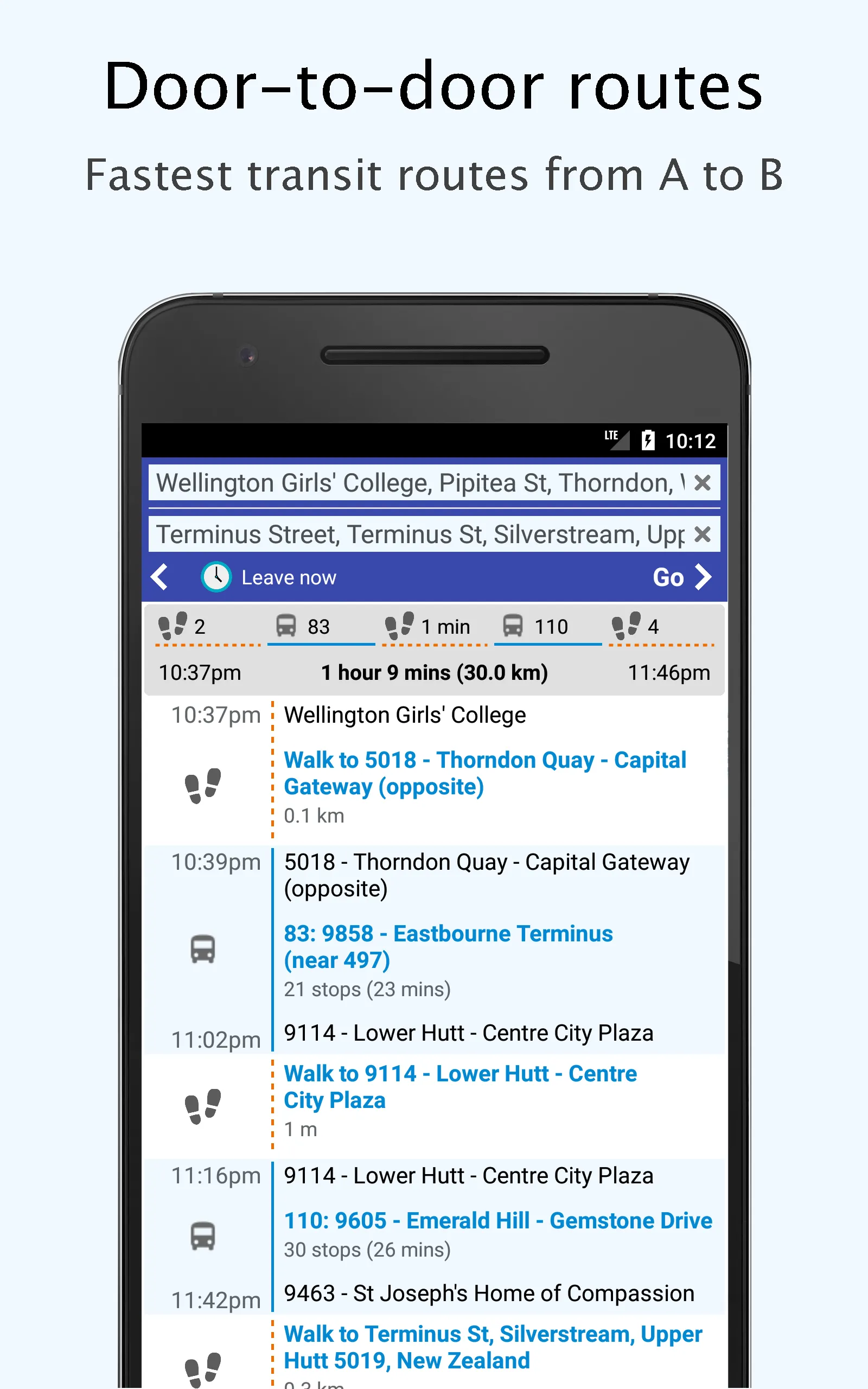 Wellington Metlink departures | Indus Appstore | Screenshot