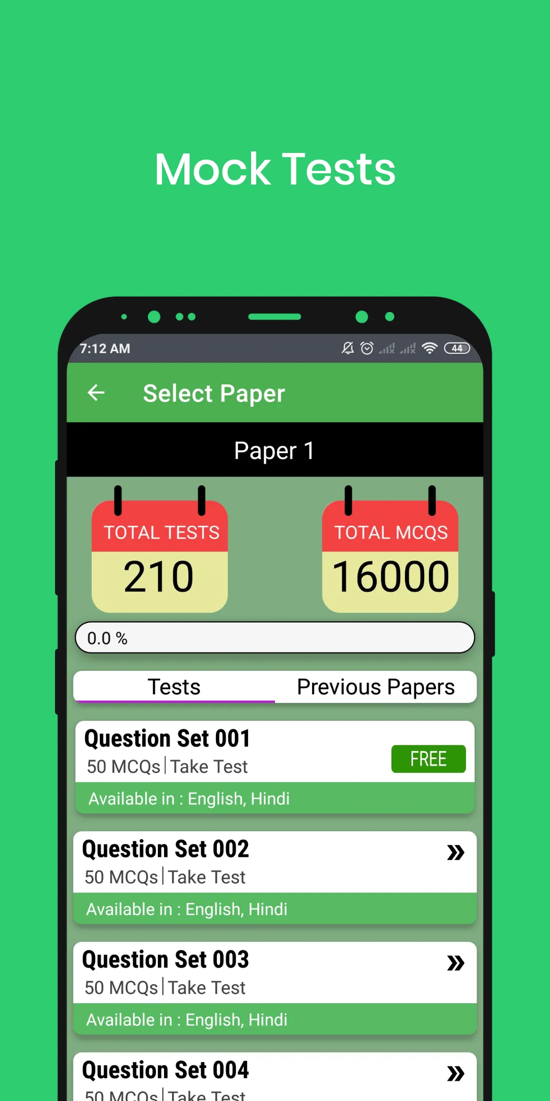 NET SET JRF Mock tests | Indus Appstore | Screenshot