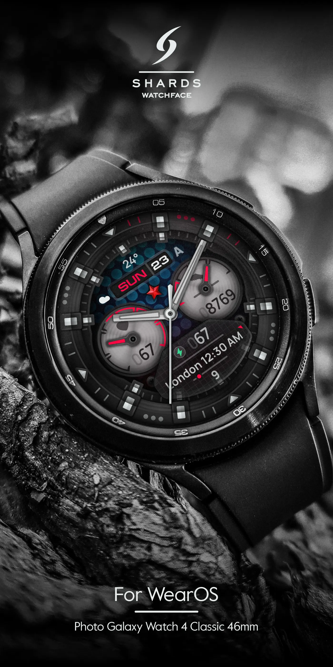 SH015 Watch Face, WearOS watch | Indus Appstore | Screenshot