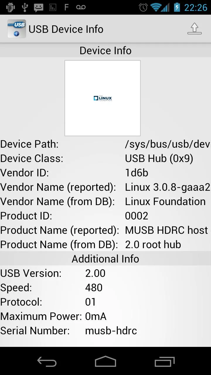 USB Device Info | Indus Appstore | Screenshot