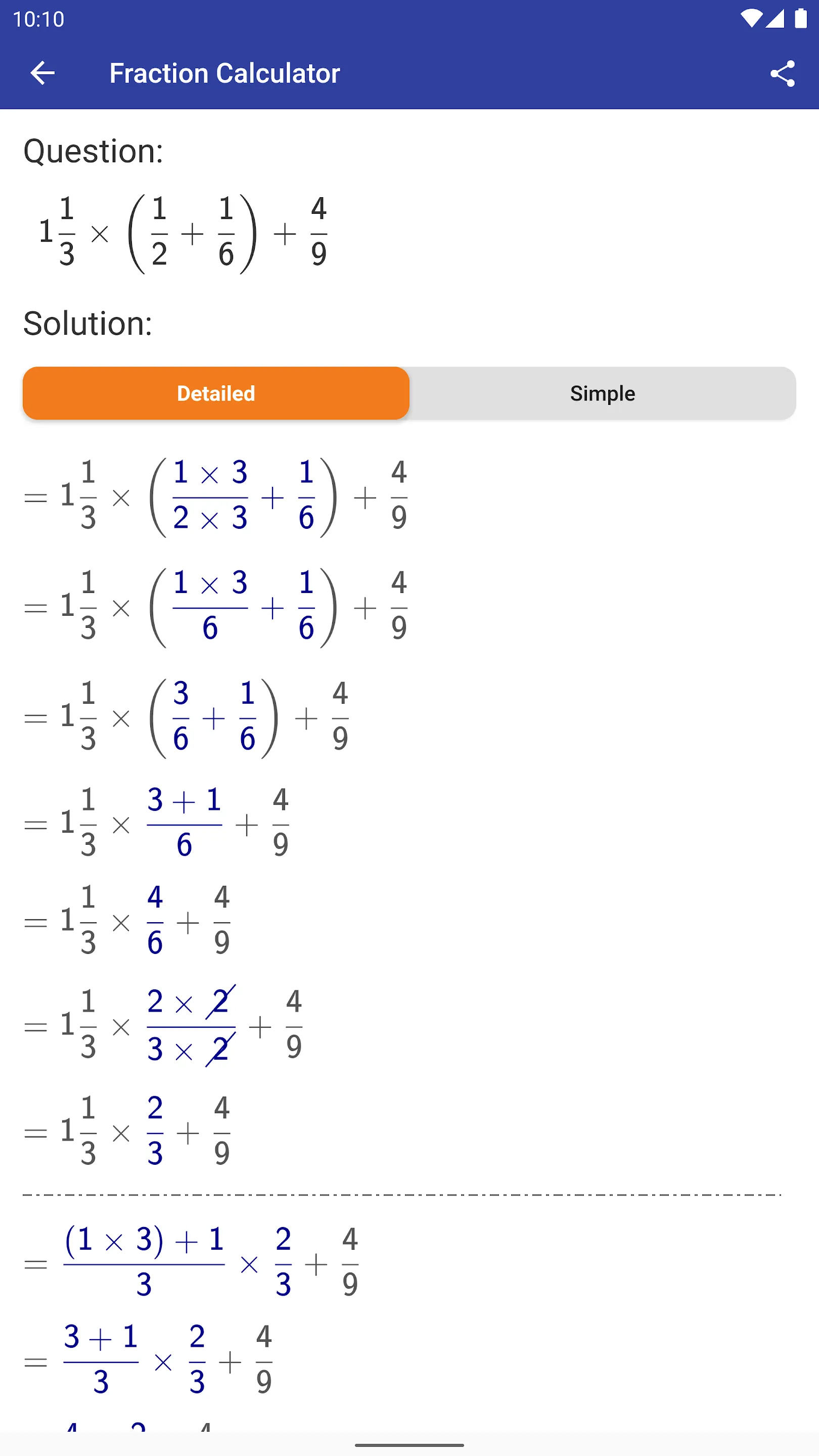 Fraction Calculator: Math Calc | Indus Appstore | Screenshot