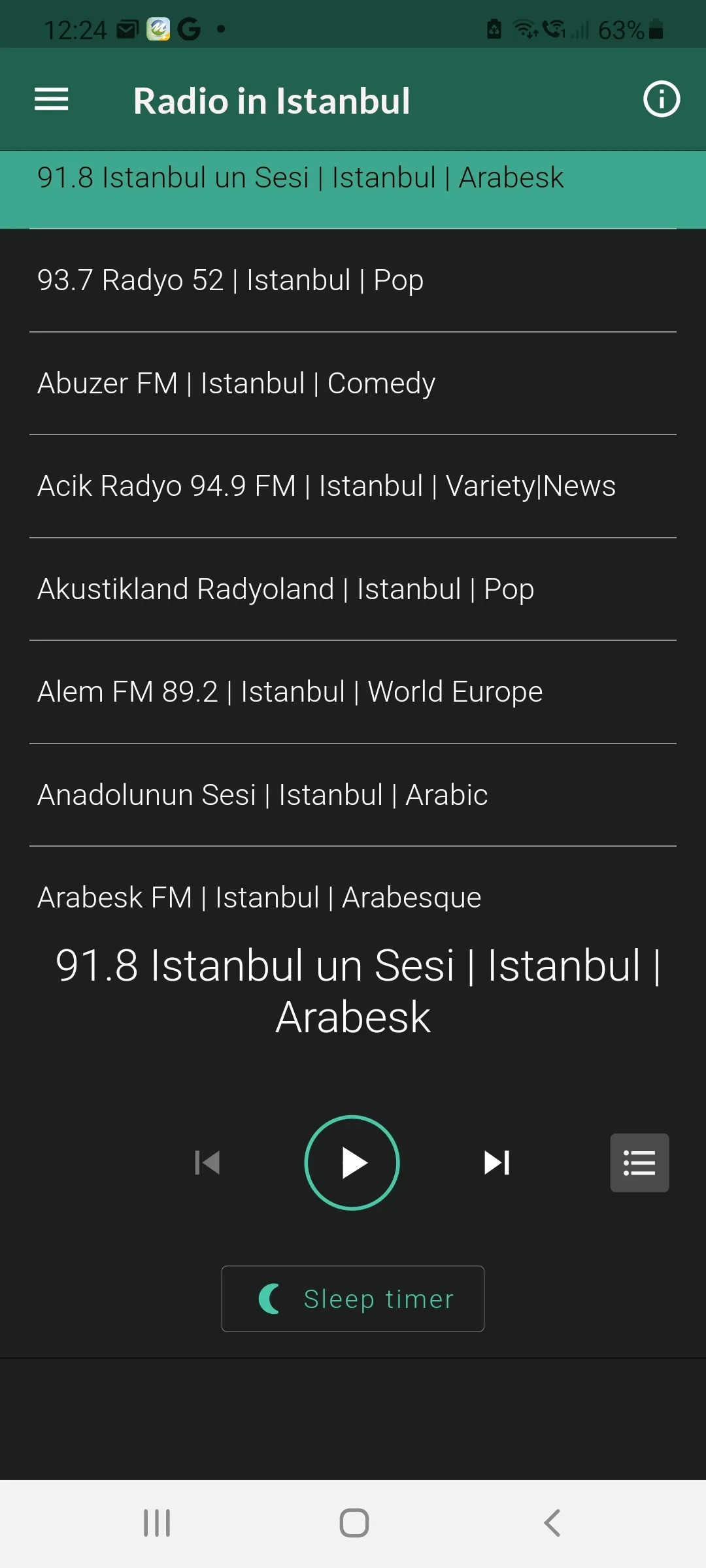 Turkish Radio Music & News | Indus Appstore | Screenshot