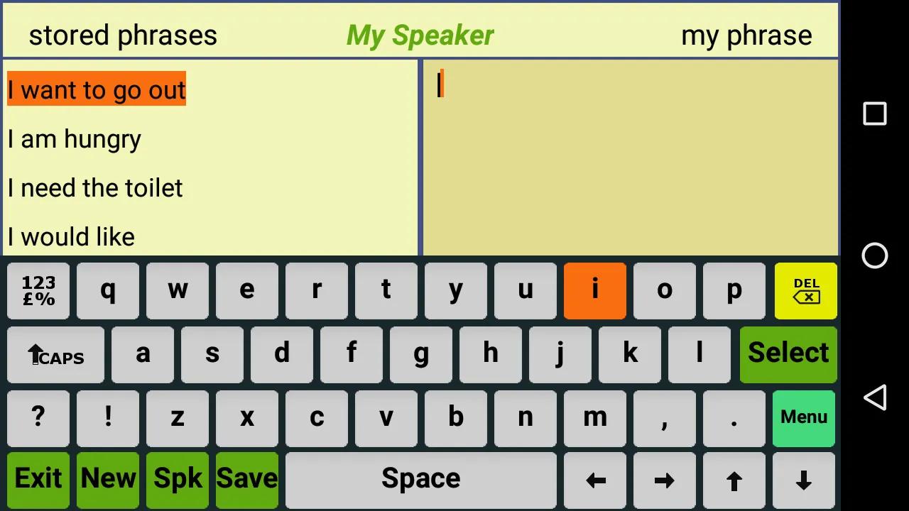 My Speaker AAC Lite | Indus Appstore | Screenshot