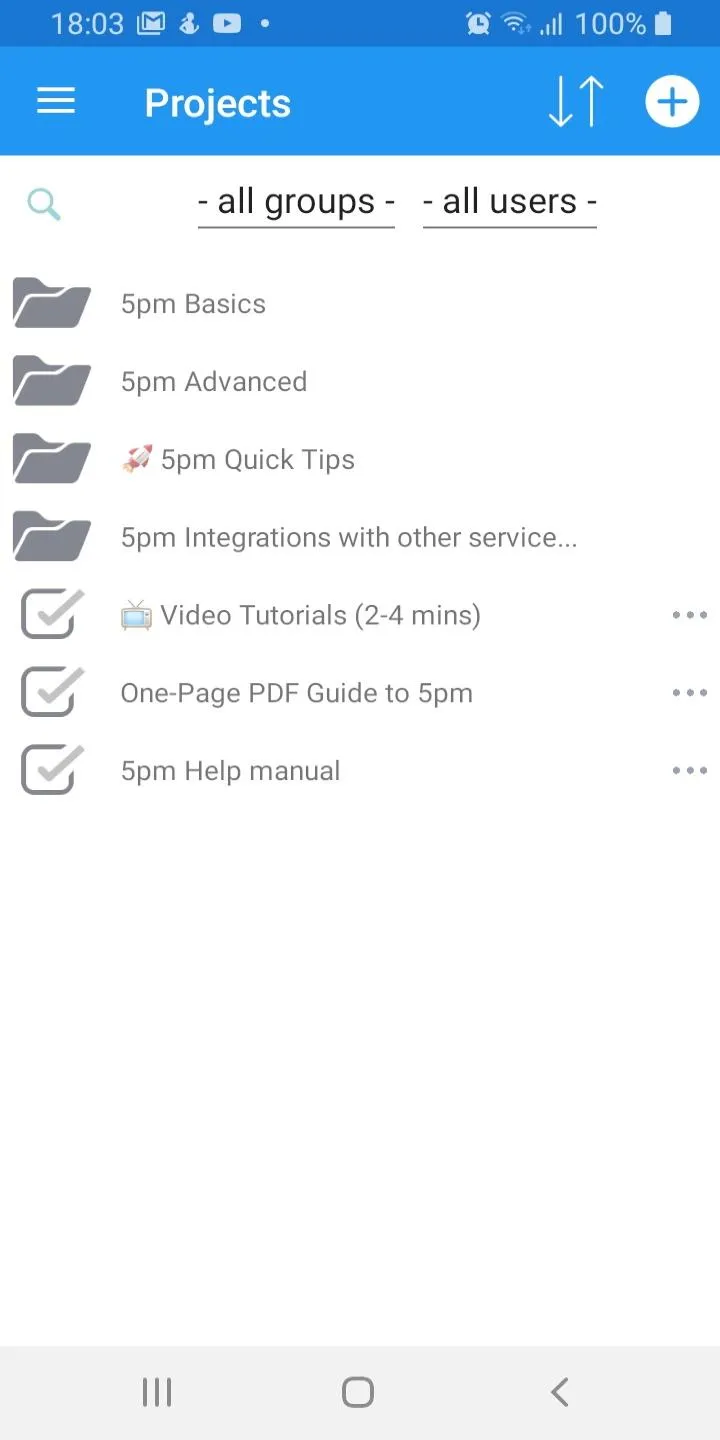 5pm — Project Management on Ti | Indus Appstore | Screenshot