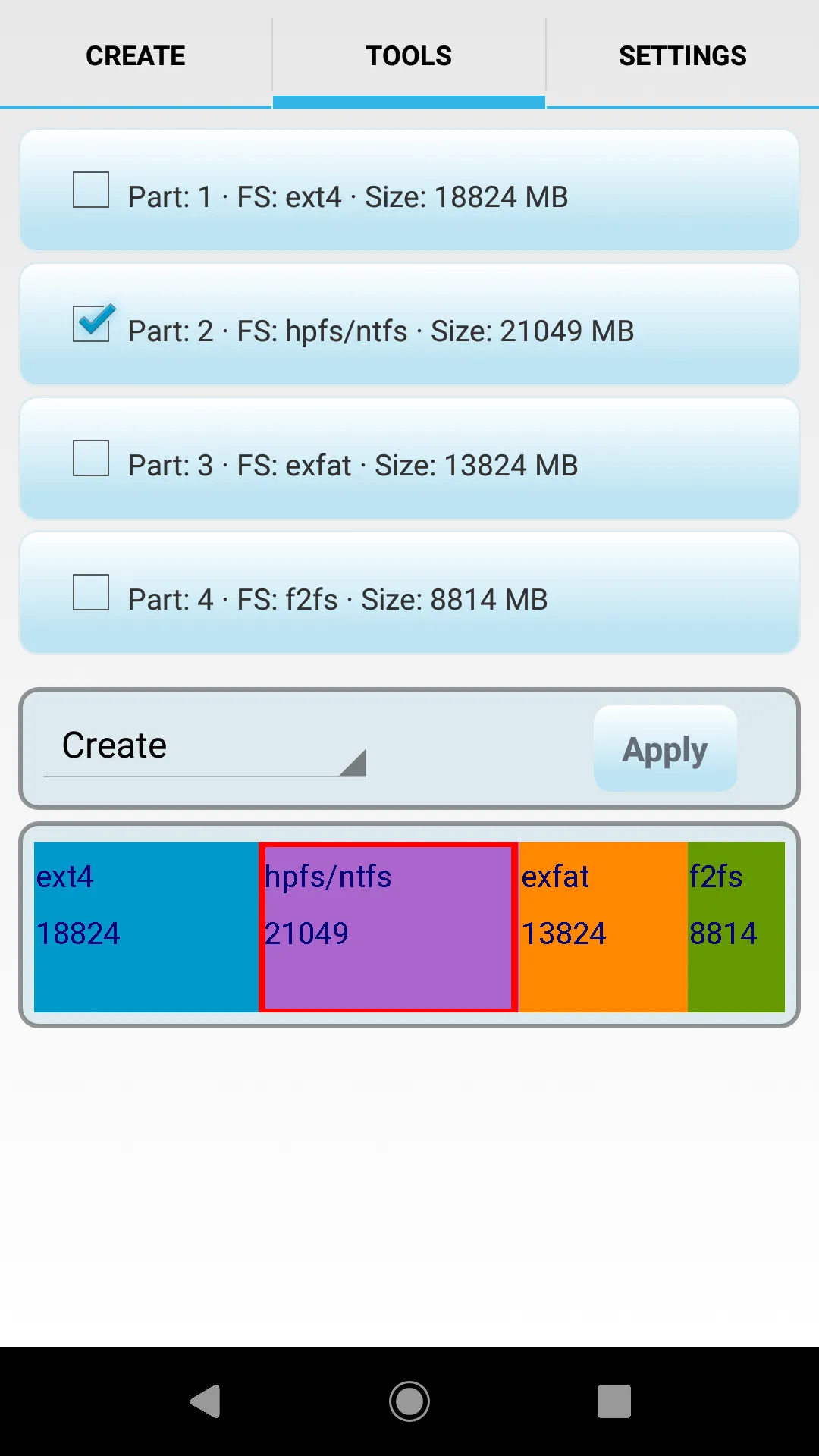 AParted ( Sd card Partition ) | Indus Appstore | Screenshot