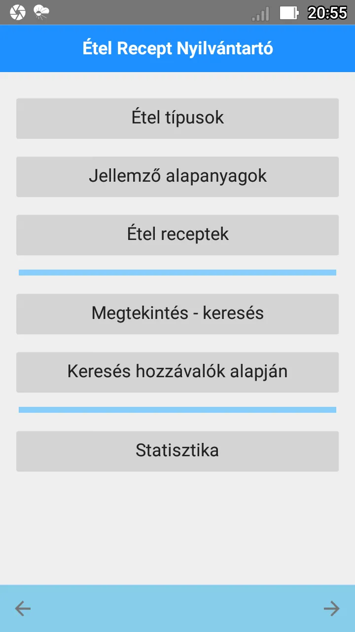 Étel Recept Nyilvántartó | Indus Appstore | Screenshot