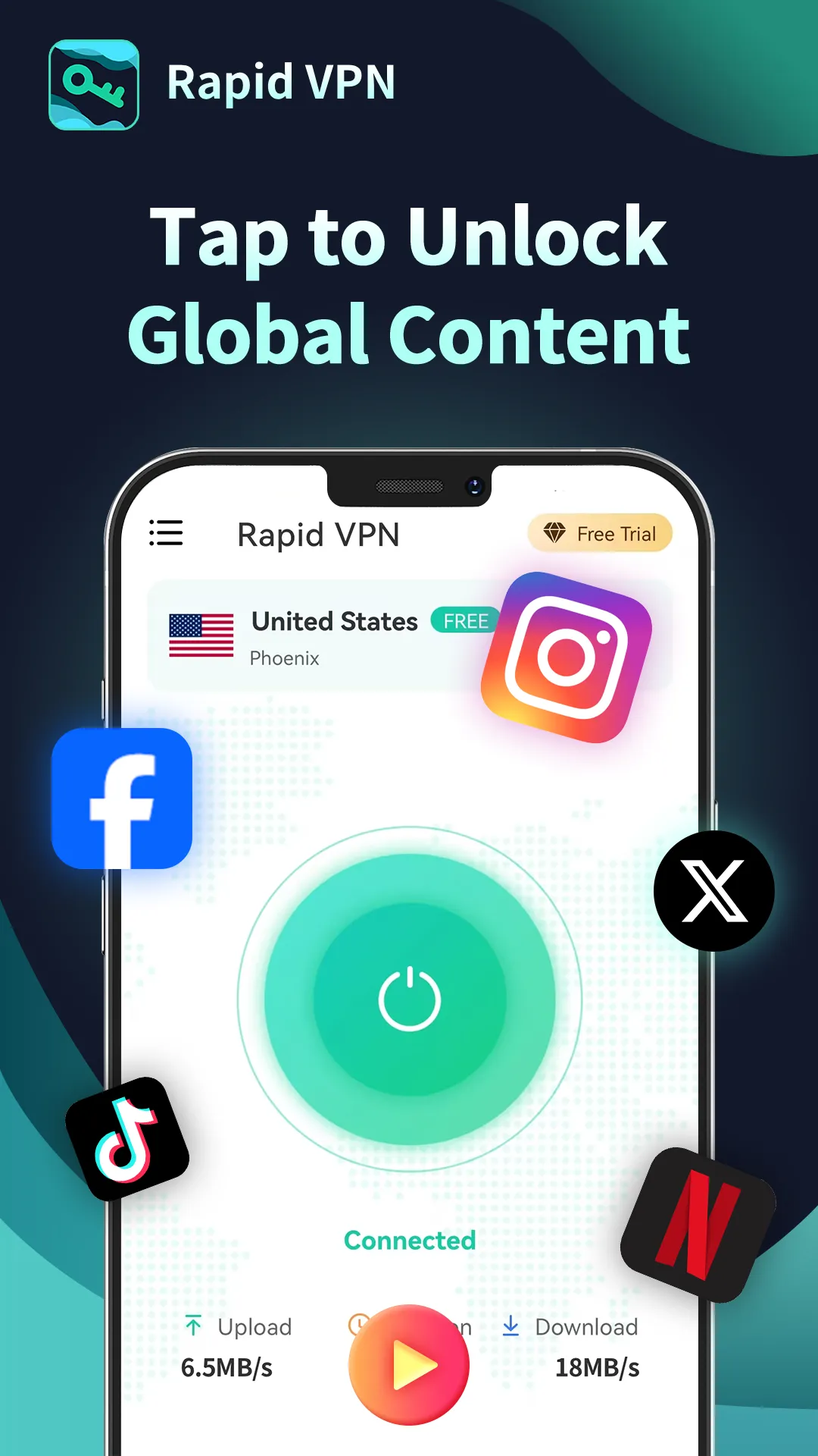 Rapid VPN - Safe Secure Proxy | Indus Appstore | Screenshot