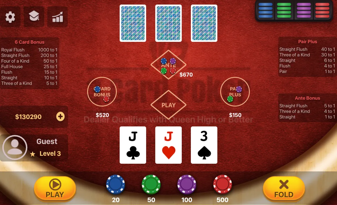 Three Card Poker | Indus Appstore | Screenshot