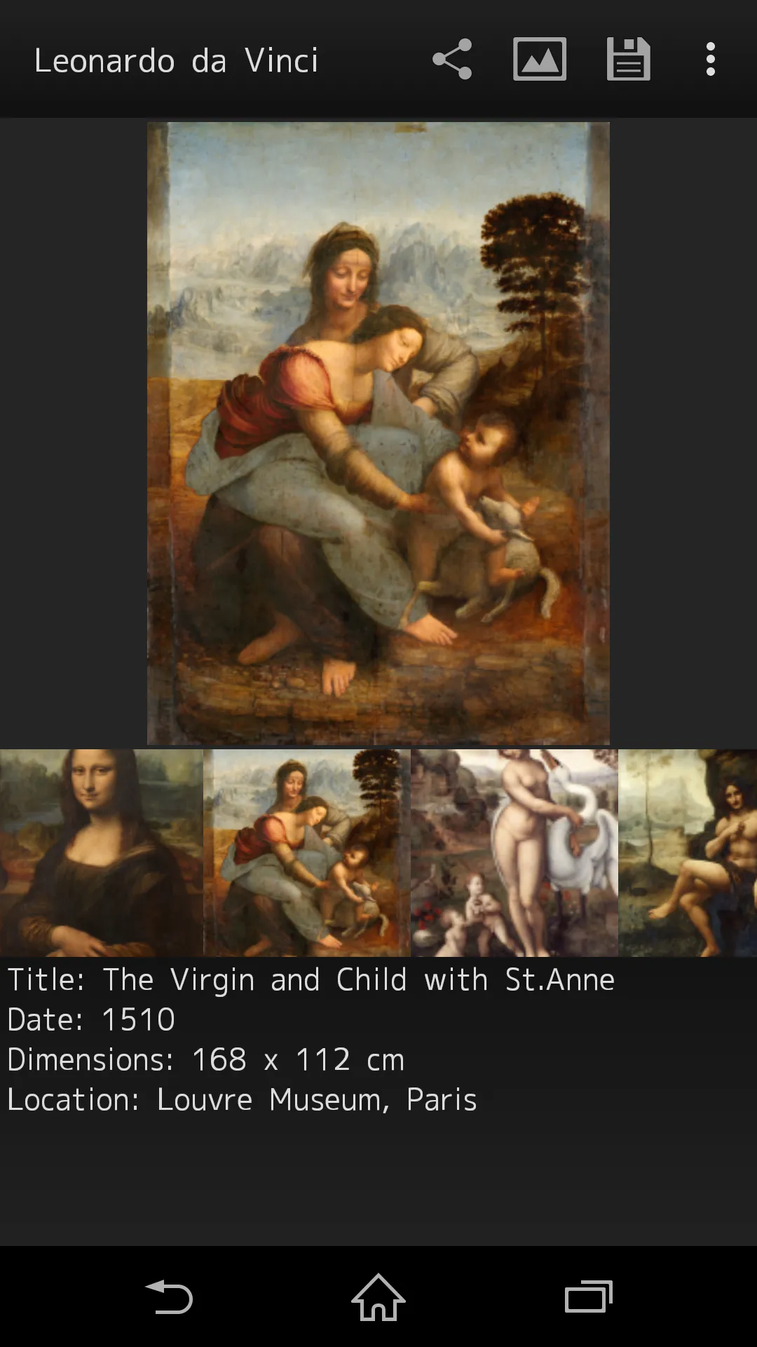 Leonardo da Vinci Paintings | Indus Appstore | Screenshot