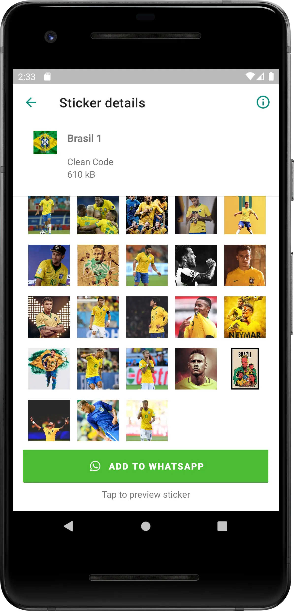 Stickers Brazil Soccer Team | Indus Appstore | Screenshot