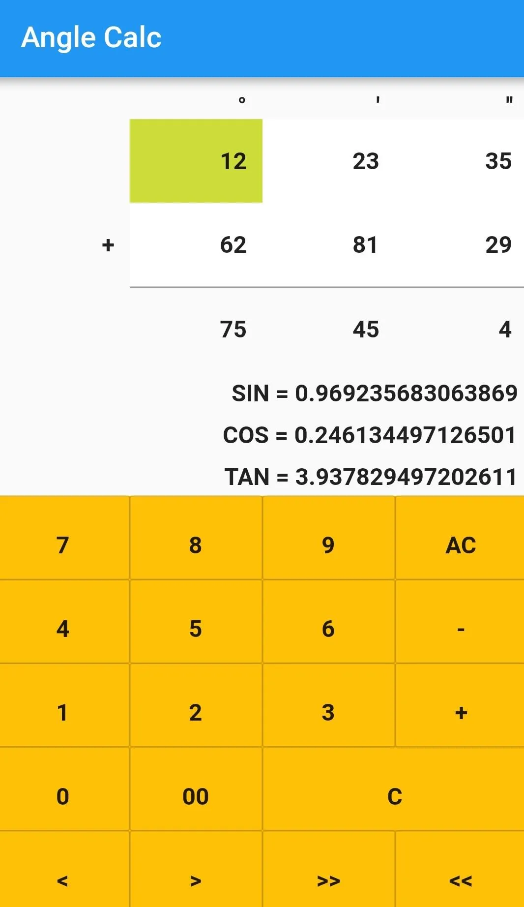 Degrees Minutes Calculation | Indus Appstore | Screenshot