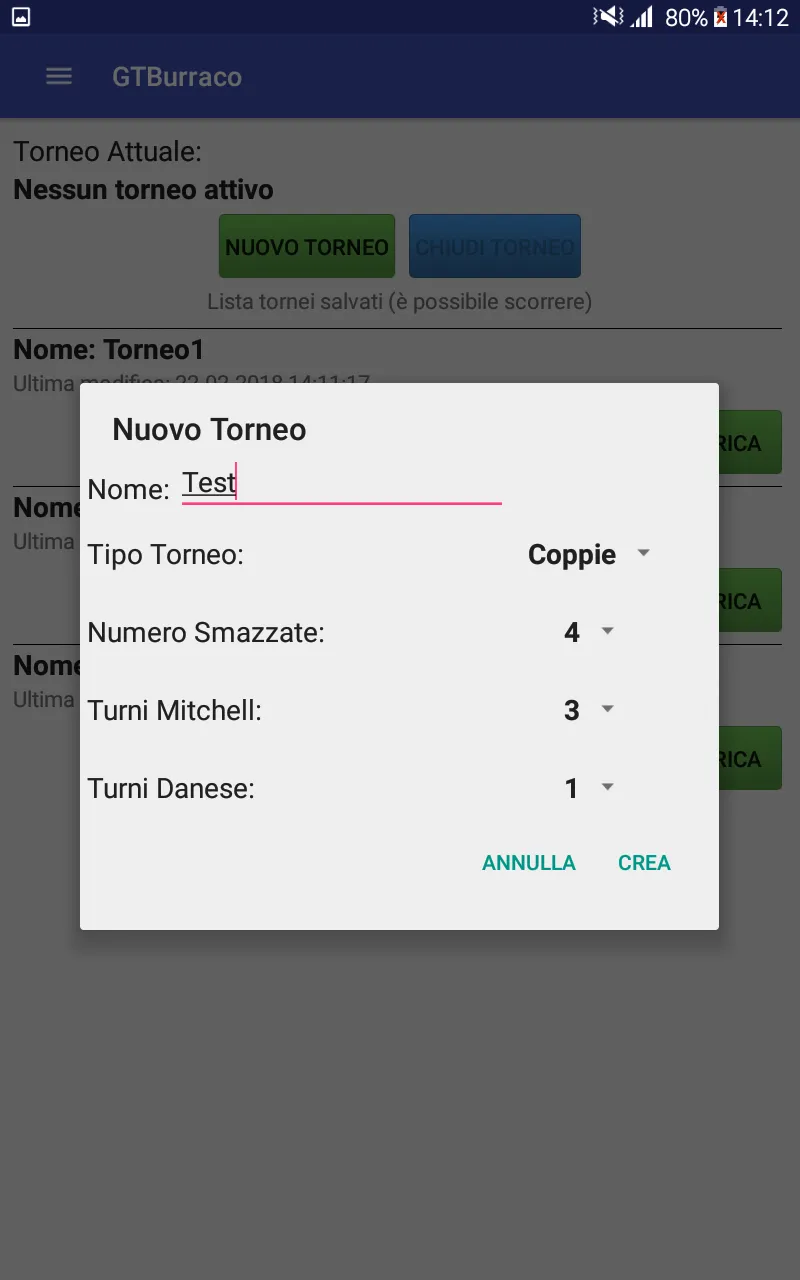 GTBurraco - Gestione Tornei di | Indus Appstore | Screenshot