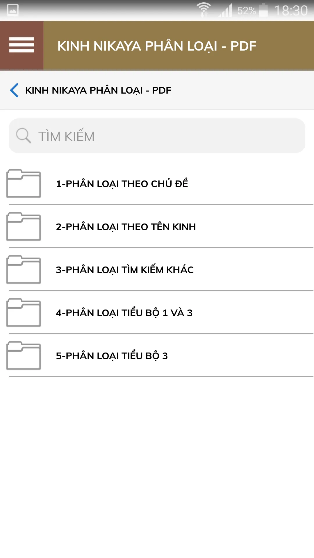 Kinh NIKAYA Phân Loại | Indus Appstore | Screenshot