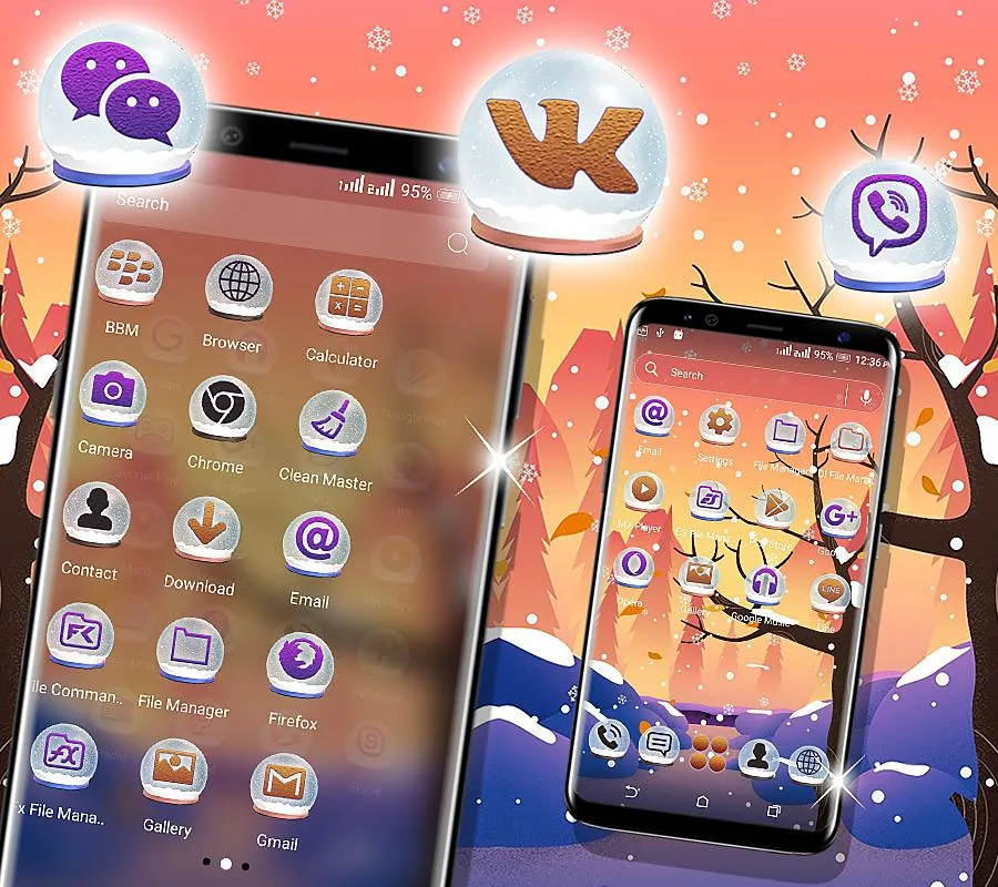 Winter Forest Launcher Theme | Indus Appstore | Screenshot