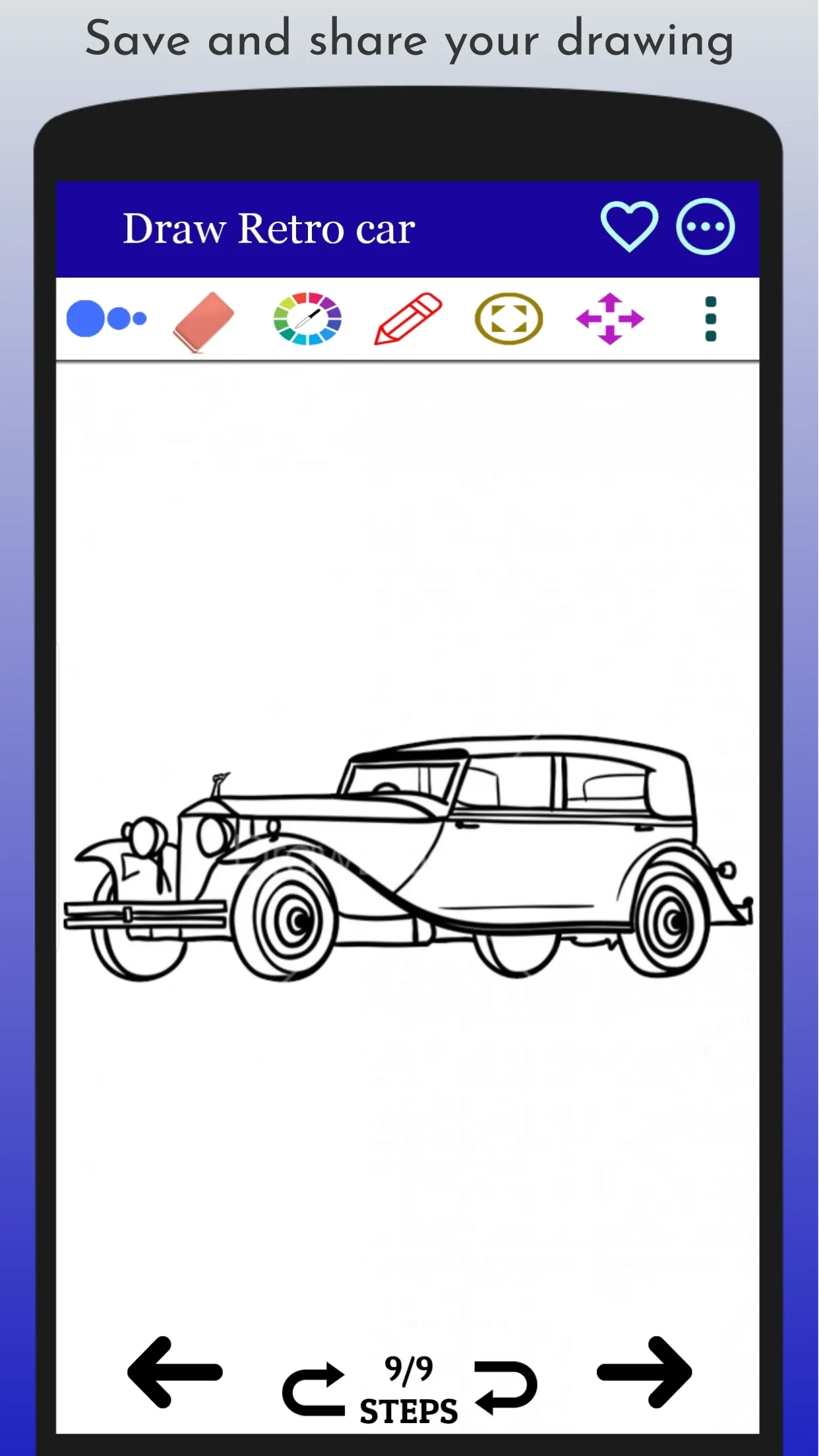 How to Draw Classic Cars | Indus Appstore | Screenshot