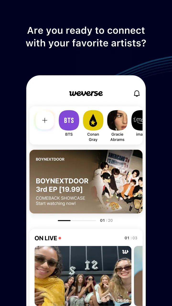 Weverse: Connect with Artists | Indus Appstore | Screenshot