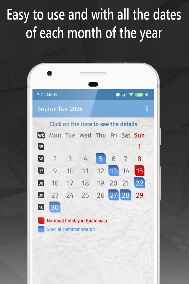 calendar guatemala 2024 | Indus Appstore | Screenshot