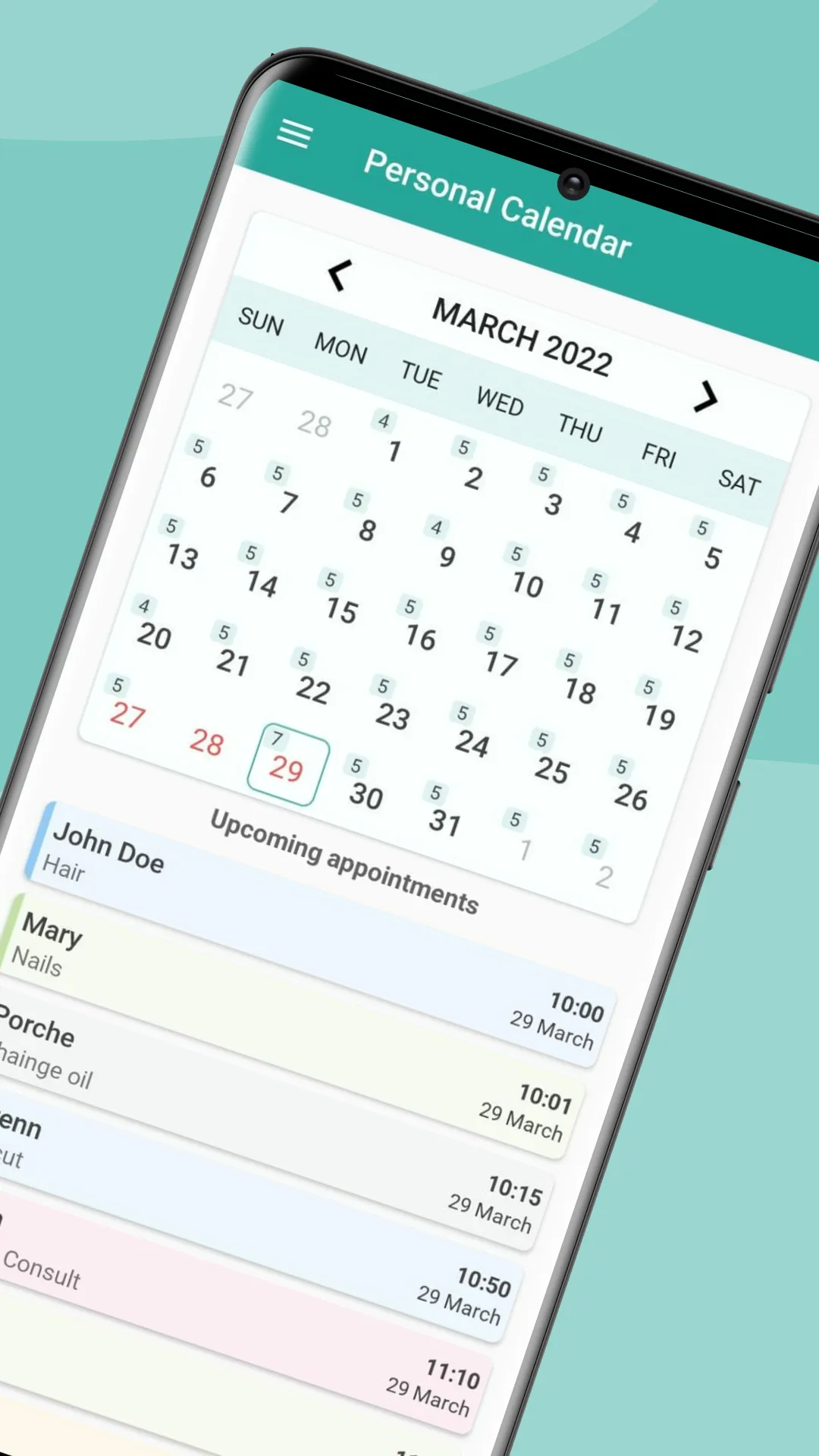 Appointments Planner Calendar | Indus Appstore | Screenshot