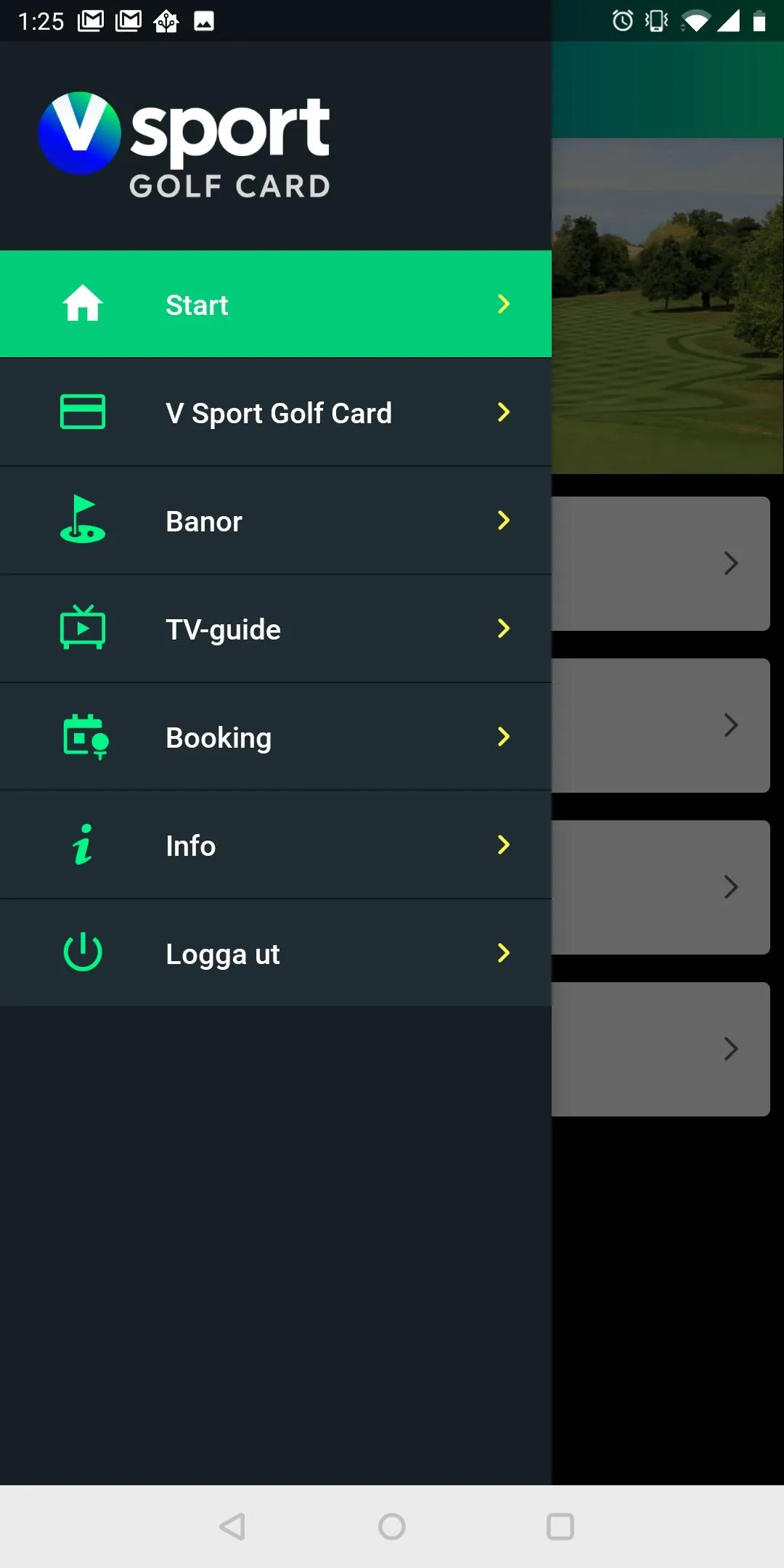 V sport golf card | Indus Appstore | Screenshot