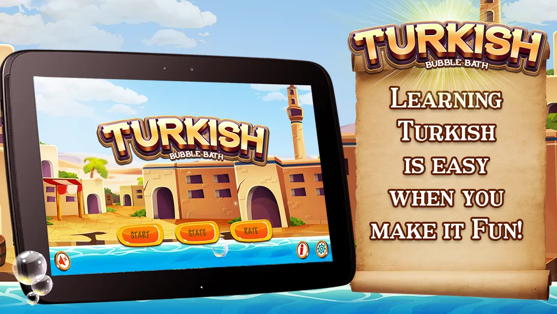 Learn Turkish Bubble Bath Free | Indus Appstore | Screenshot