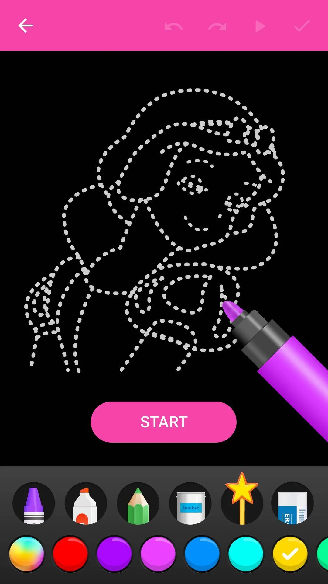 Learn To Draw Glow Princess | Indus Appstore | Screenshot