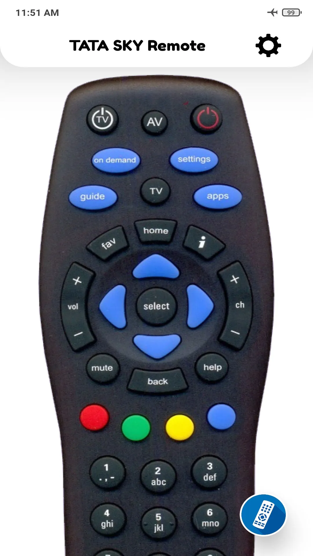 TataSky Remote App India | Indus Appstore | Screenshot