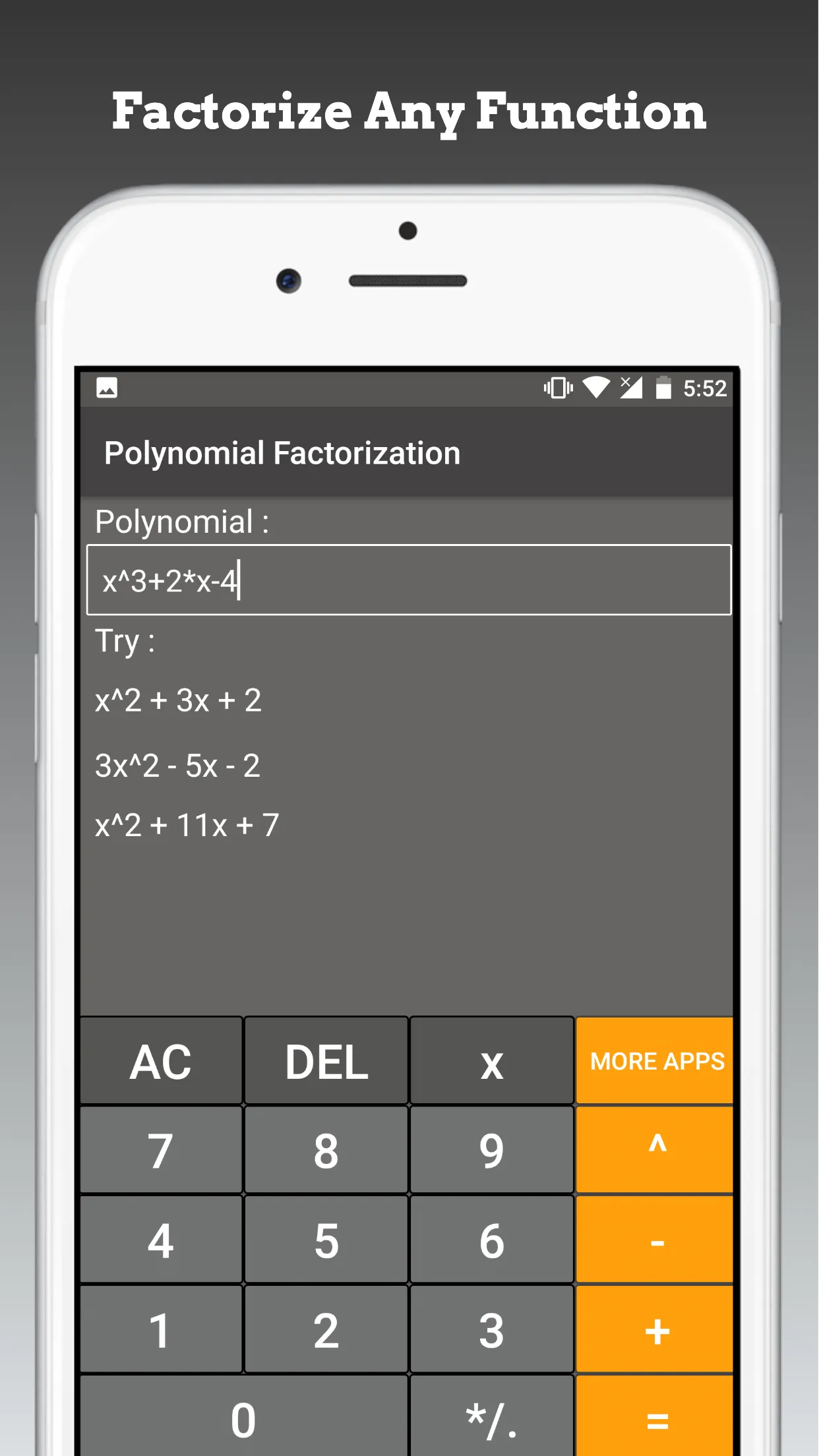 Polynomial Factorization | Indus Appstore | Screenshot